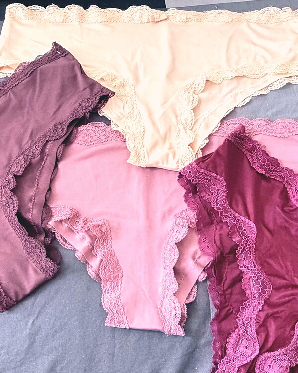 Pack / Lote de braguitas de encaje tonos rosa & pastel 🌸