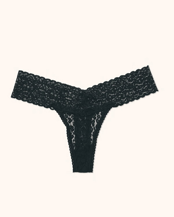 Tanga negro encaje, solo usado para ti