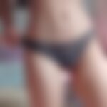 Tanga encaje azul muy usado